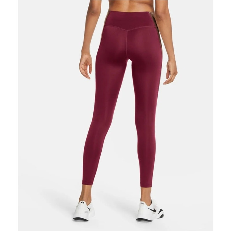 Womens Nike One PP5 Colorblock Tights Beetroot Size XS CU5020-614