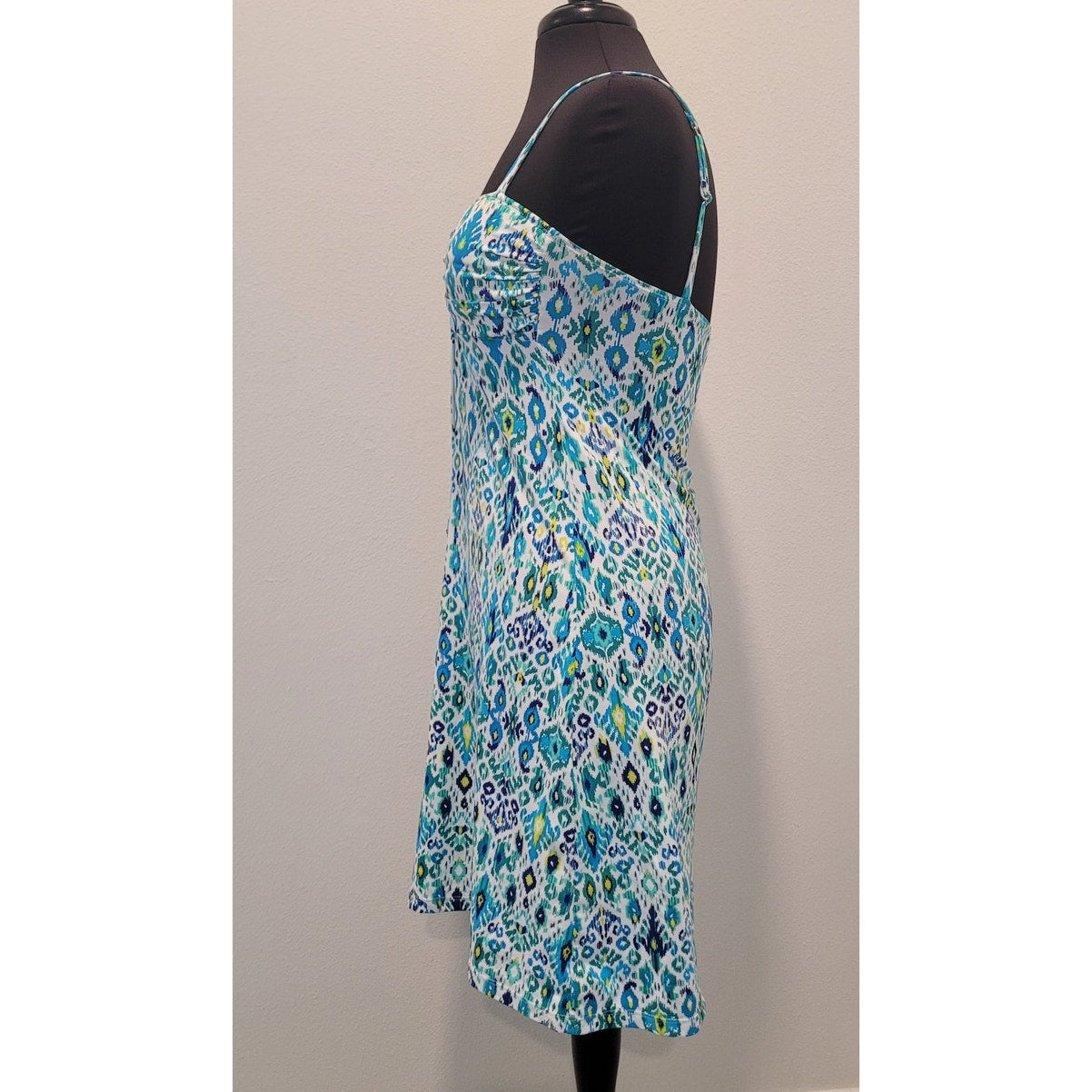 Tommy Bahama Ikat Swim Dress XS Blue Paisley Built In Bra