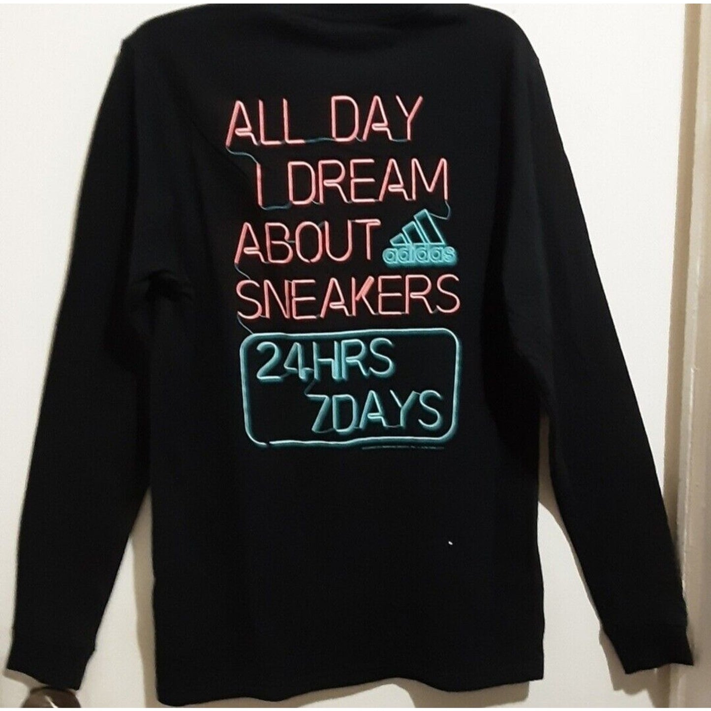 Adidas Men’s "All Day I Dream About Sneakers" Long Sleeve T-Shirt US Medium