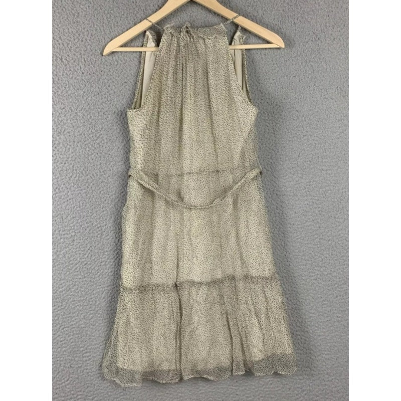 AllSaints Maisie Speckled Ruffle Dress Cream Babydoll Women’s Size XS