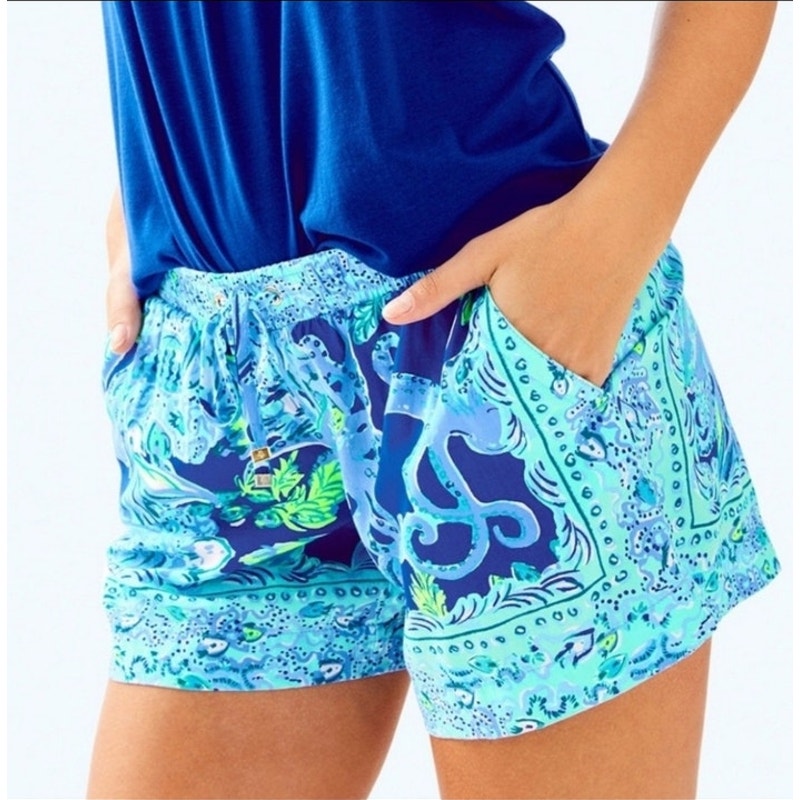 Lilly Pulitzer 5” Shorts Sea Sirens Size XS Travel Beach