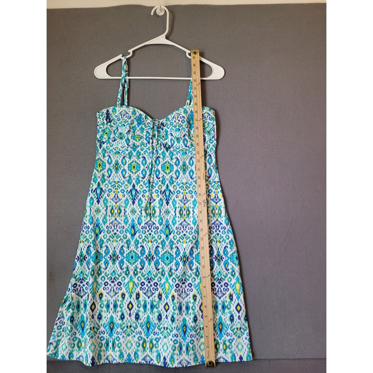 Tommy Bahama Ikat Swim Dress XS Blue Paisley Built In Bra