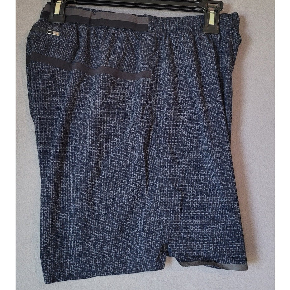 Lululemon Shorts Mens M Blue Geometric T.H.E. Short Stretch Lined Workout