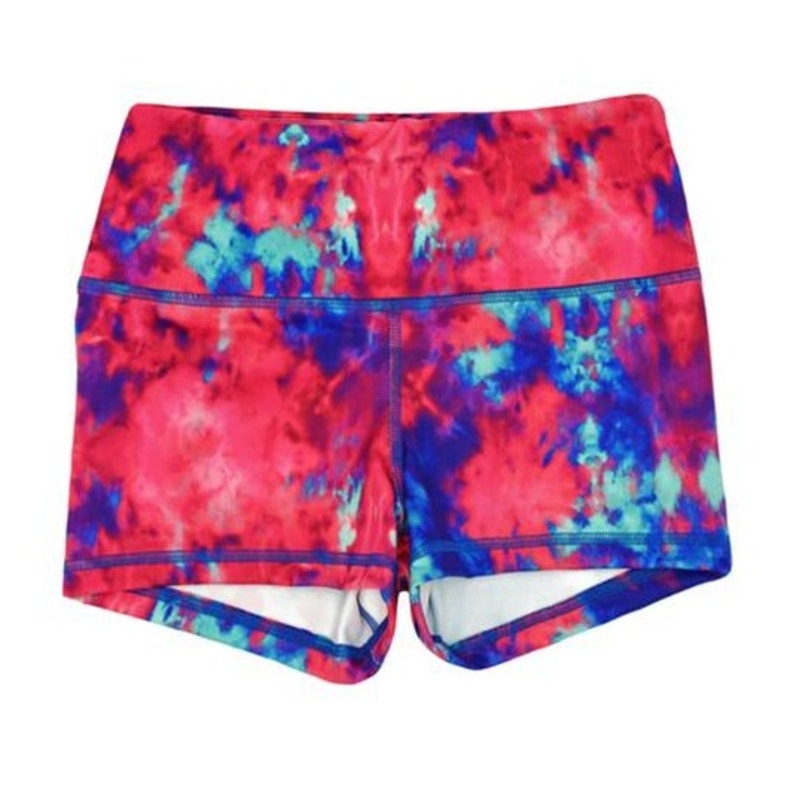 FLEO Candy Floss Shorts High-rise Women’s Size S CrossFit Workout Tye Dye