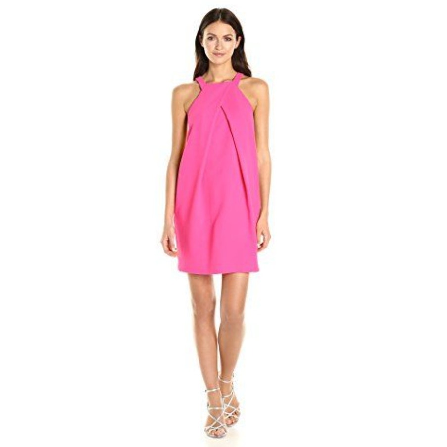 Trina Turk Felisha Crepe Halter Pink Party Dress size 0 NWOT