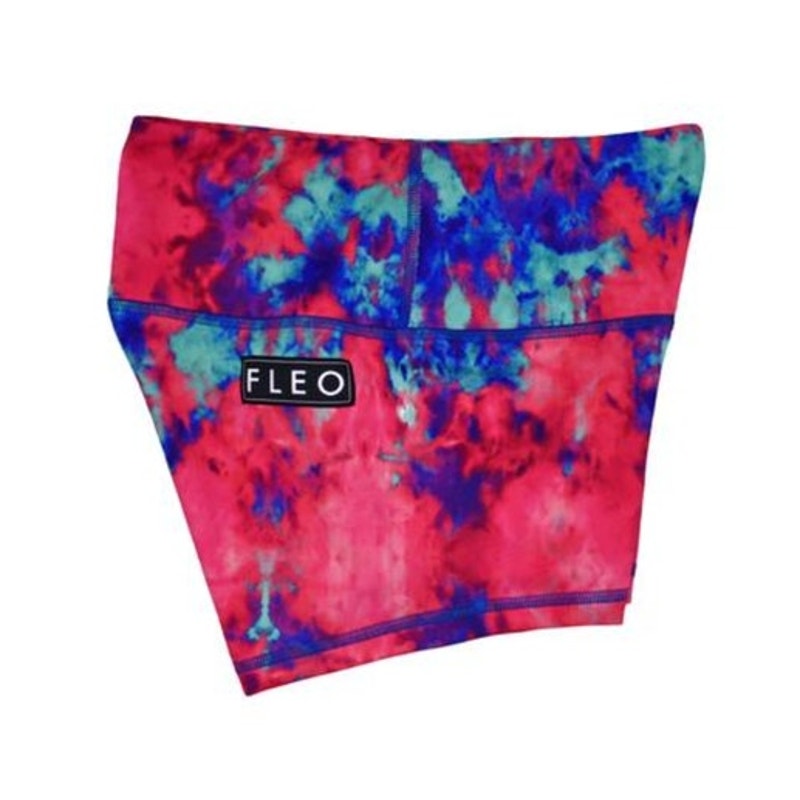 FLEO Candy Floss Shorts High-rise Women’s Size S CrossFit Workout Tye Dye