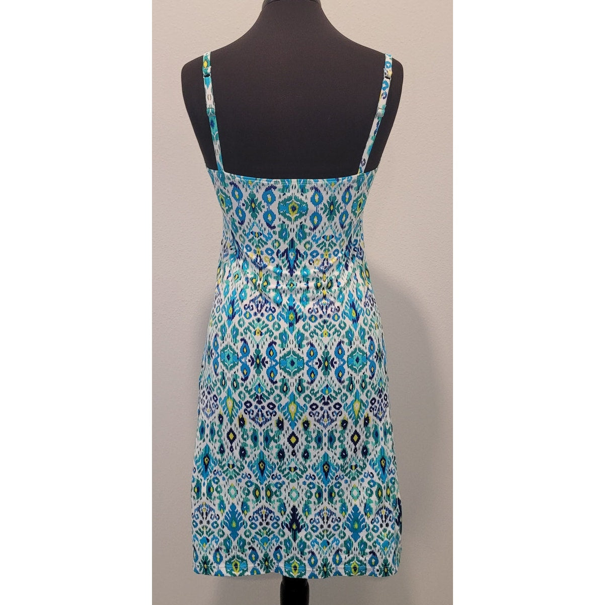 Tommy Bahama Ikat Swim Dress XS Blue Paisley Built In Bra