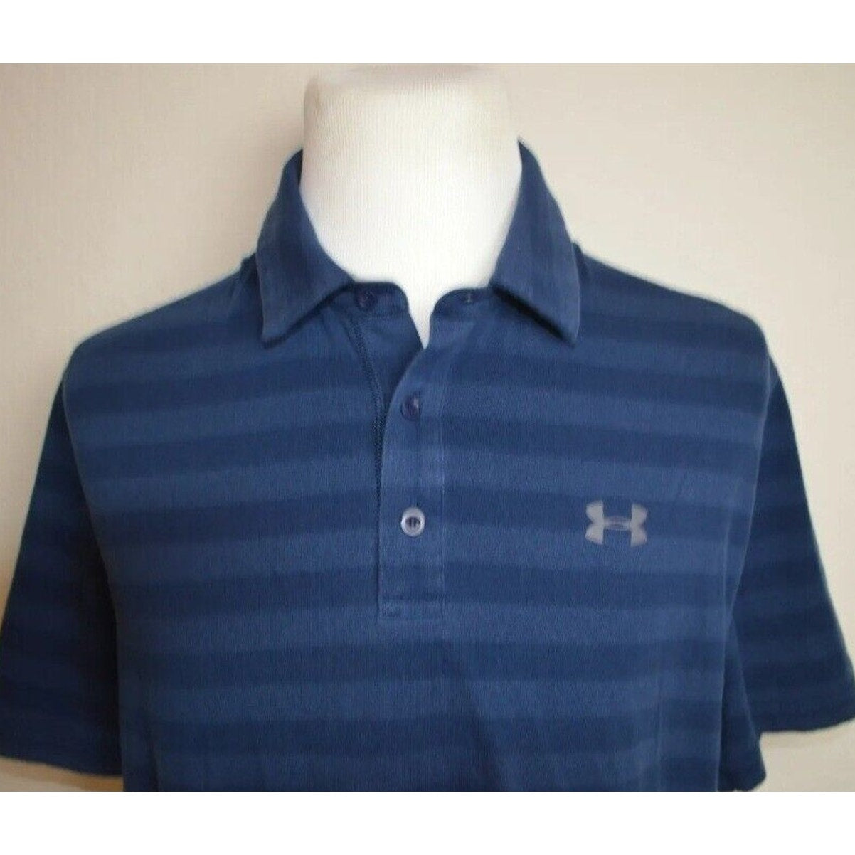 Mens Under Armour UA Golf Blue Heatgear Loose Fit Golf Polo Shirt Size XXL 2XL