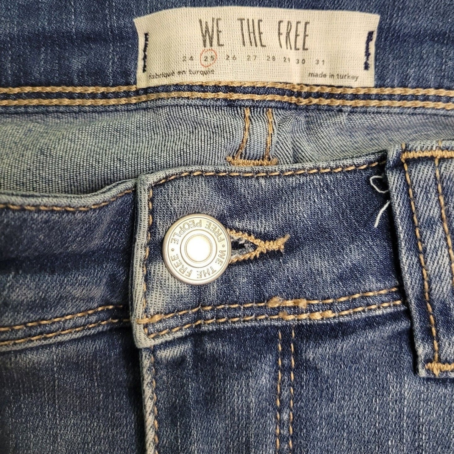 We The Free Flared Bell Bottom Free People Low Rise Jeans Size 25