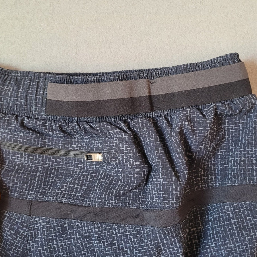 Lululemon Shorts Mens M Blue Geometric T.H.E. Short Stretch Lined Workout