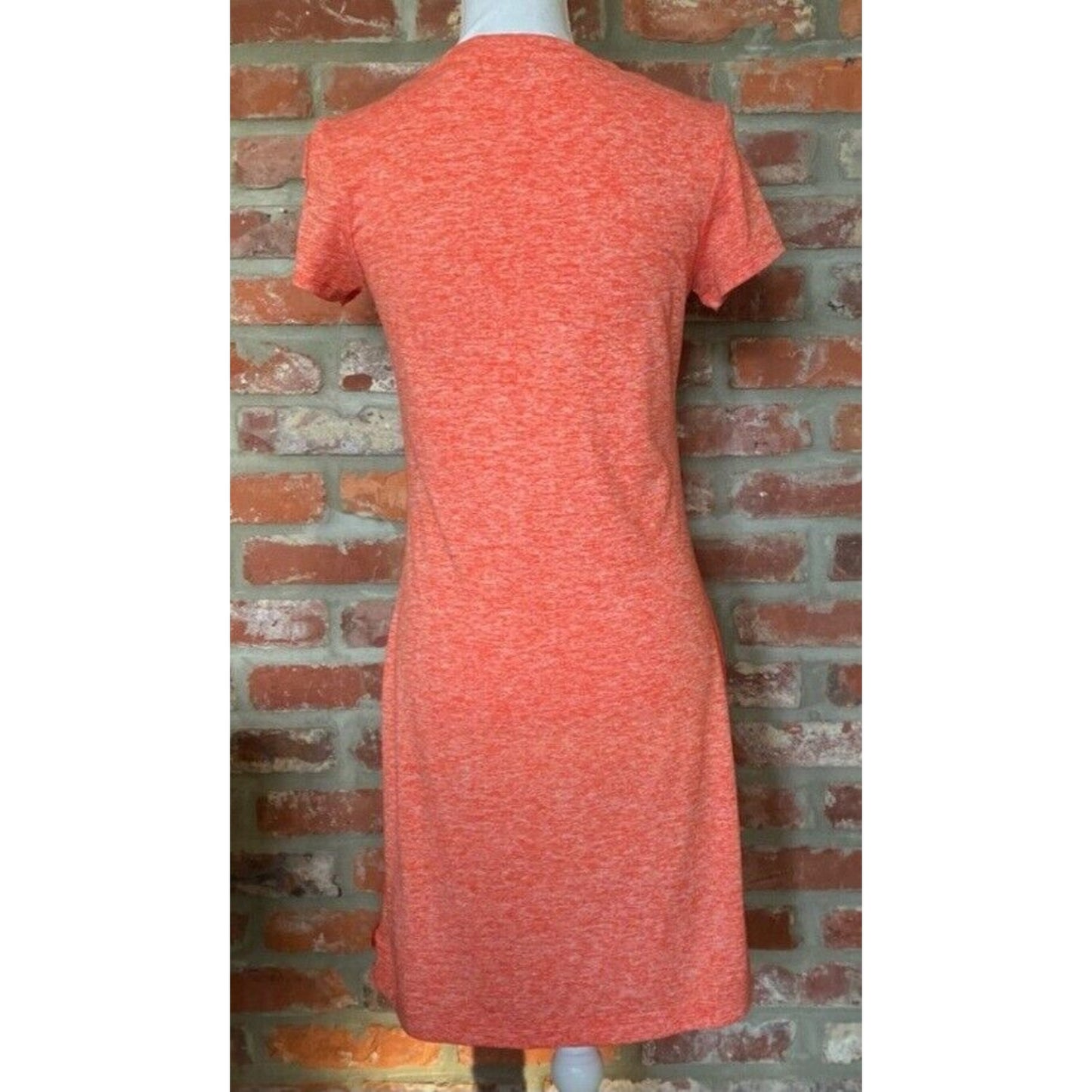 MERRELL Womens Sz S Orange Scoop Neck Short Sleeve Dress Activewear Casual