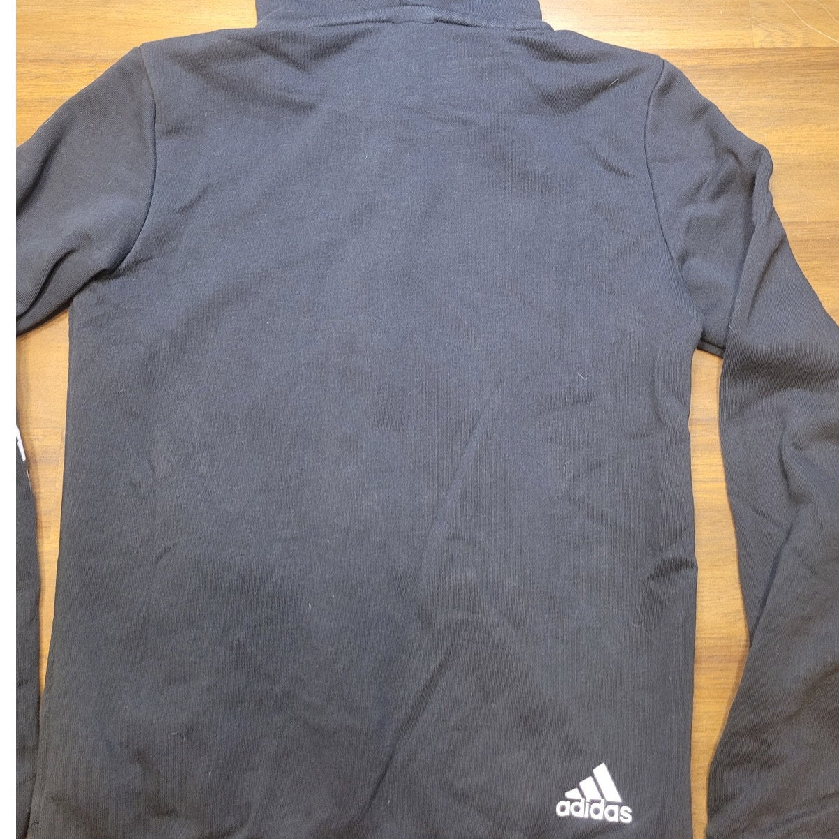 ADIDAS WOMEN'S ESSENTIALS LINEAR FULL-ZIP FRENCH TERRY HOODIE BLACK SIZE XS