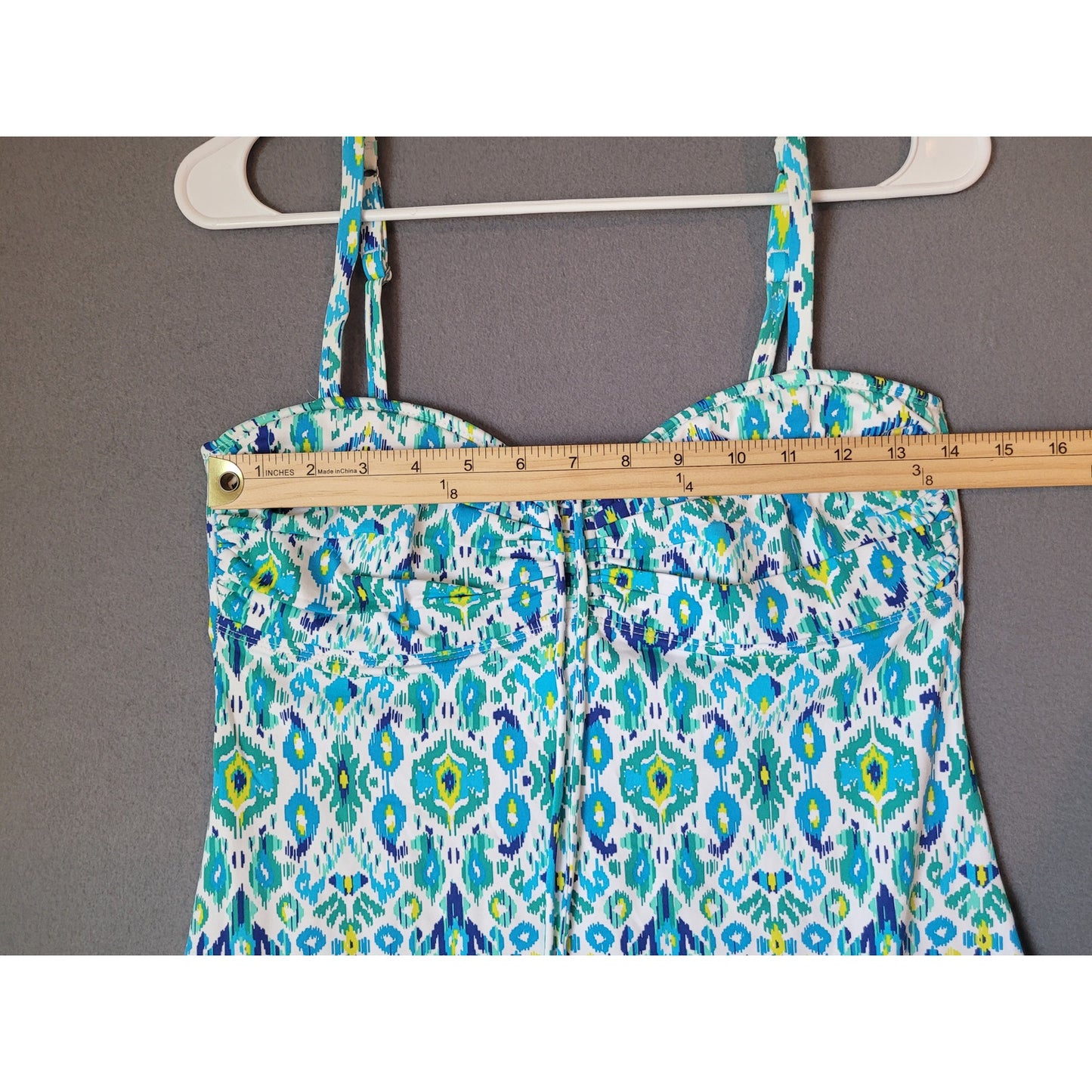 Tommy Bahama Ikat Swim Dress XS Blue Paisley Built In Bra