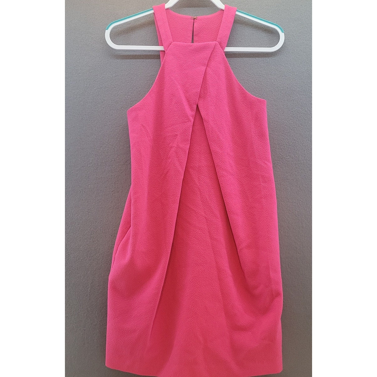 Trina Turk Felisha Crepe Halter Pink Party Dress size 0 NWOT