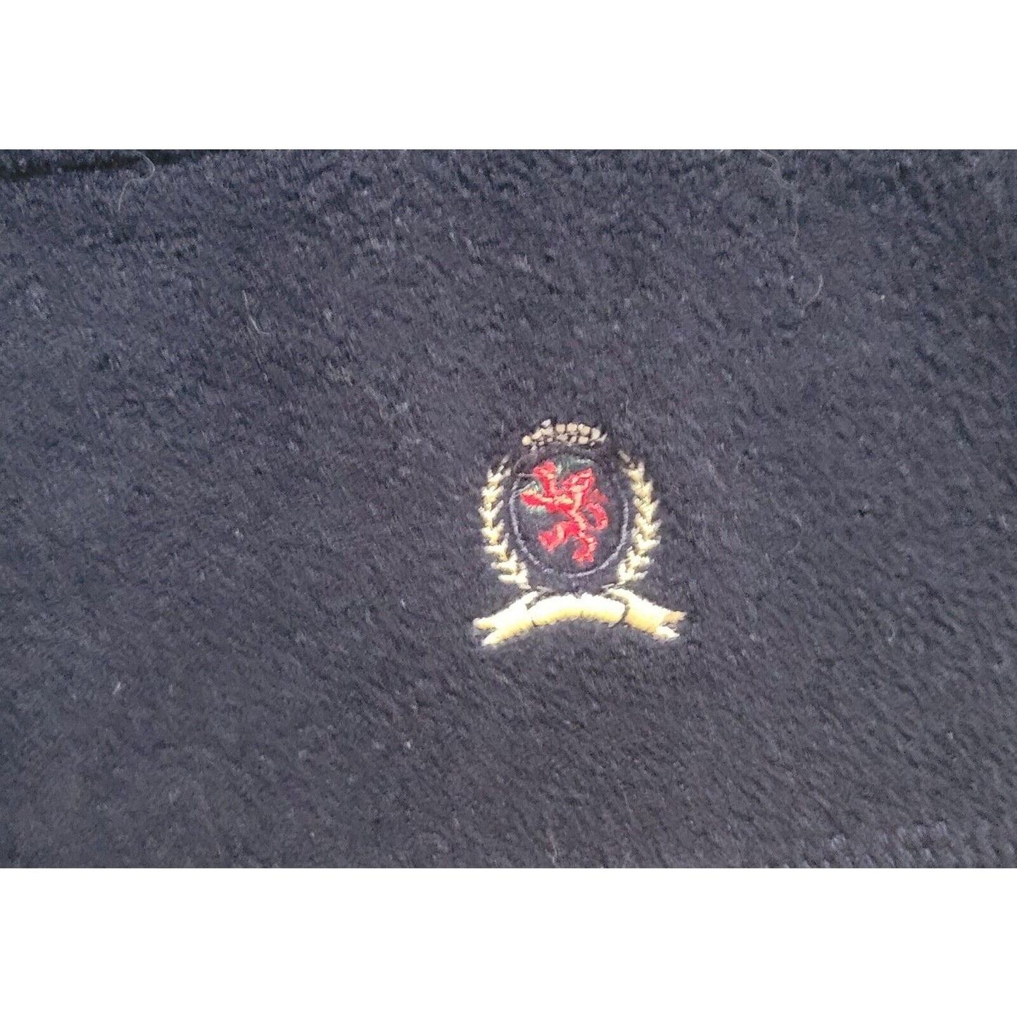 Tommy Hilfiger Mens Navy Embroidered Full Zip Fleece Jacket Size XL